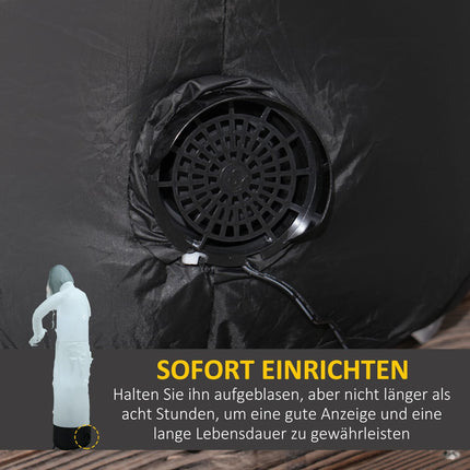 Aufblasbare weiße Hexe Halloween-Deko mit LED-Beleuchtung