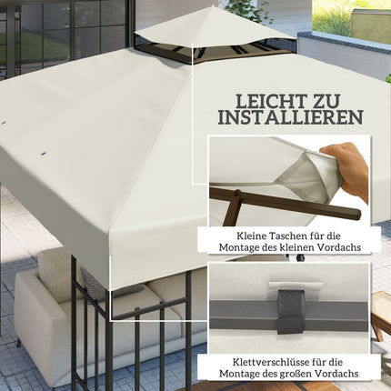 Pavillon Ersatzdach, 3x3m Oxford-Gewebe, wasserdicht