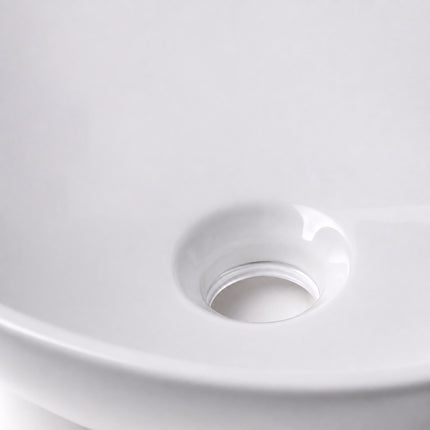 Oval Ceramic Countertop Washbasin, 41 x 34 cm, White