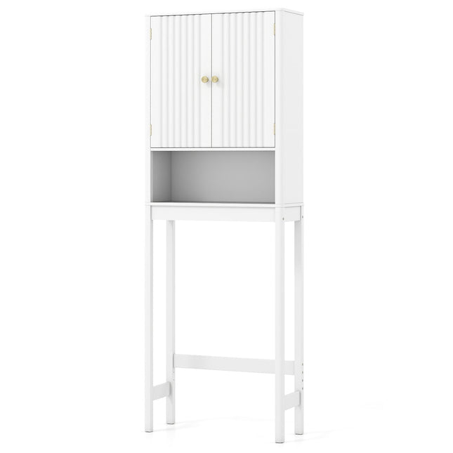 Over-The-Toilet Cabinet, Adjustable Shelf, White MDF