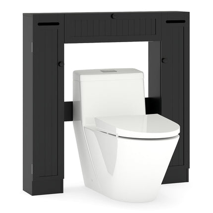 Over-Toilet Bathroom Cabinet, Adjustable Shelves, Black