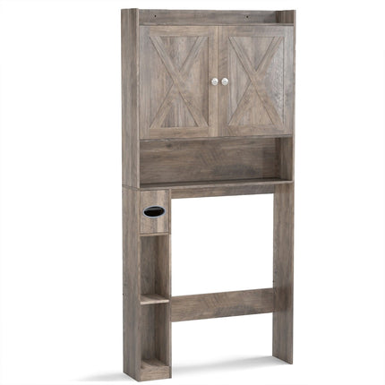 Toilettenschrank mit verstellbarem Regal und Toilettenpapierhalter