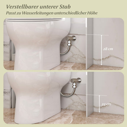 Over-Toilet Cabinet with LED Light and Adjustable Shelves
