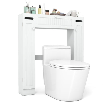 Over-Toilet Storage Cabinet with Adjustable Shelves, White