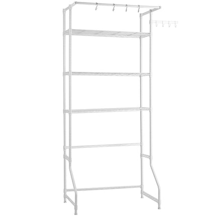 Over Washer Dryer Storage Shelf, 3-Tier with Rod Hooks