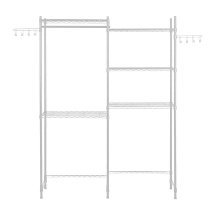 Over Washer Dryer Storage Shelf, 5-Tier, Rod and Hooks