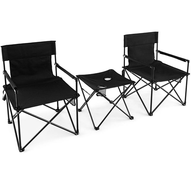 Übergroße Campingstühle mit Tisch &amp; 2 Getränkehaltern &amp; Aufbewahrungstasche Klappstühle