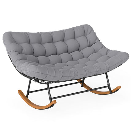 Oversized Metal Rocking Chair, 320kg Capacity, 2-Seater