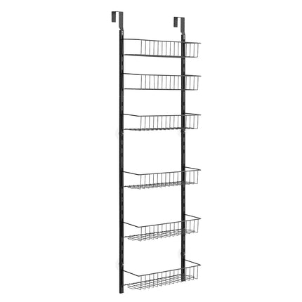 Over-the-Door Pantry Organizer, 6-Tier Adjustable Steel Rack