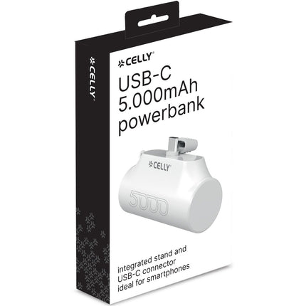 PBC5000 Compact PowerBank with USB-C connector 10.5W 5000mAh White