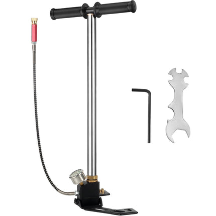 PCP Hand Pump, 3-Stage 4500 PSI, Stainless Steel