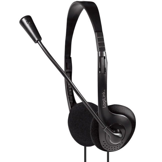 Počítačový headset stereo s mikrofonem, 1x3.5mm konektor