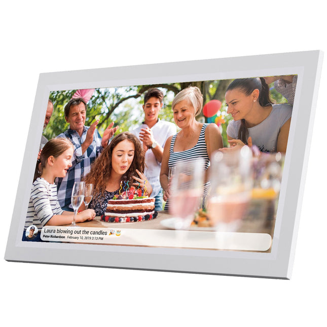 PFF-1503W 15.6” FULL HD digitální Wi-Fi fotorámeček s fotosoftwarem FRAMEO bílý