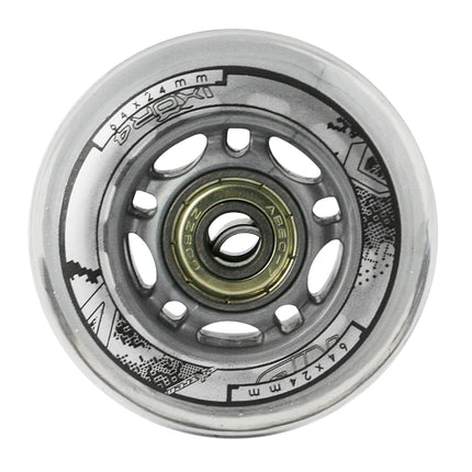 PU 64x24 82A Transparent Wheels & ABEC-7 Bearings Set