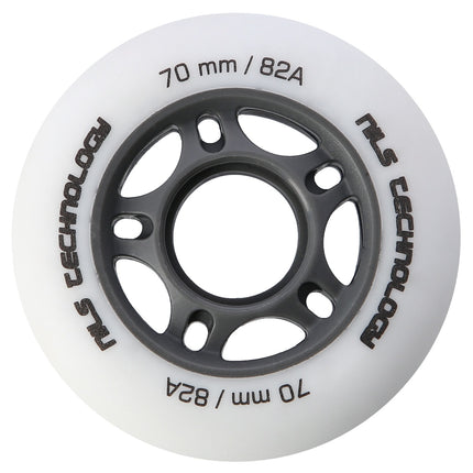 PU 70 x 24 White Wheels, 82A Hardness, Set of 4