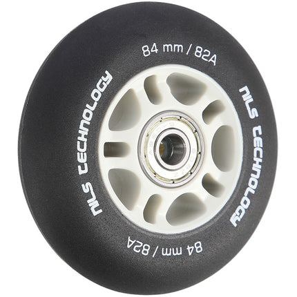 PU 84x24 82A Schwarz Skaterollen & ABEC-9 Kugellager Set