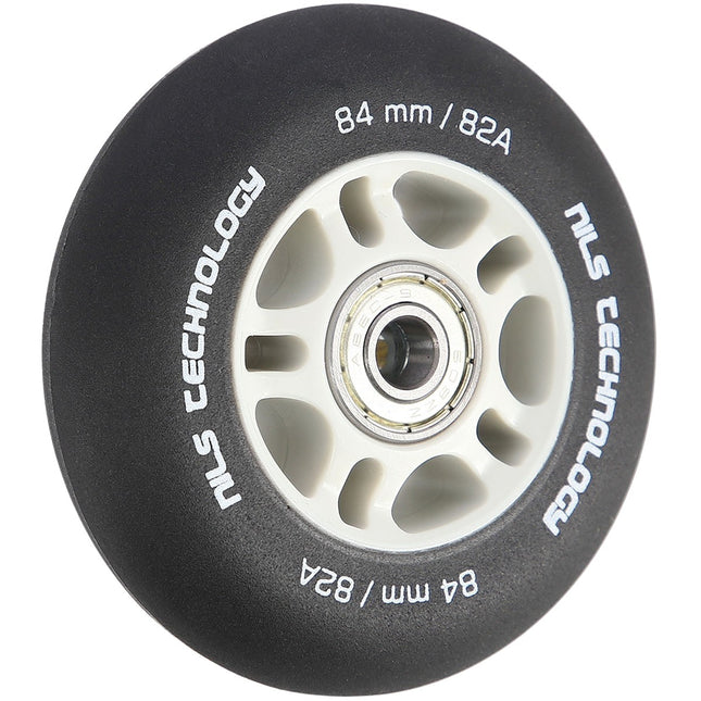 PU 84x24 82A Schwarz Skaterollen & ABEC-9 Kugellager Set