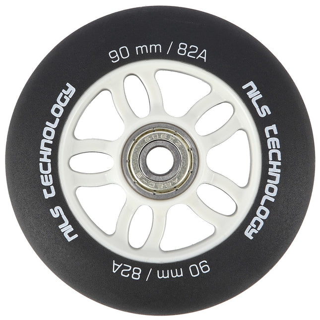 PU 90x24 82A Schwarze Skateboardrollen & ABEC-9 Kugellager Set