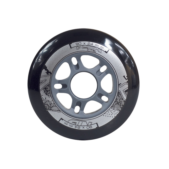 PU 90x24 82A Skateboard-Rollen Schwarz (4er-Set)
