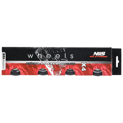 PU Schwarze 82A Skateboardrollen, 84x24mm, 4er-Set