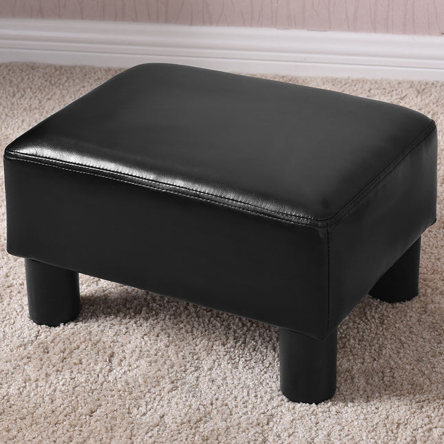 Sitzhocker aus PU-Leder, Schwarz, 150 kg Tragfähigkeit
