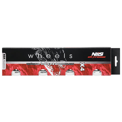 PU Wheels 90x24mm 82A White, Set of 4