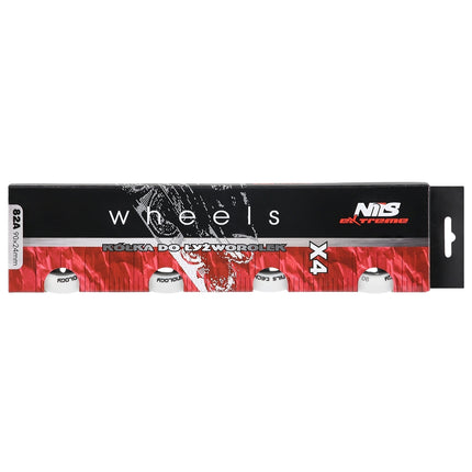 PU Wheels 90x24mm 82A White, Set of 4