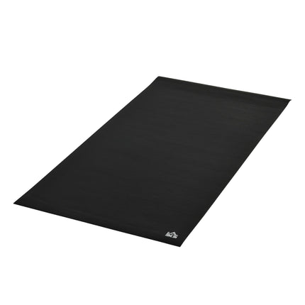 PVC Floor protection mat for exercise equipment - Black, 180x90cm