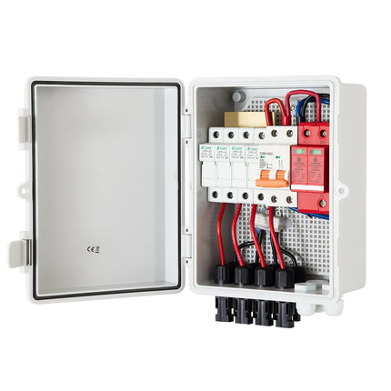 PV Combiner Box, 4-String, 15A Fuses, 63A Breaker