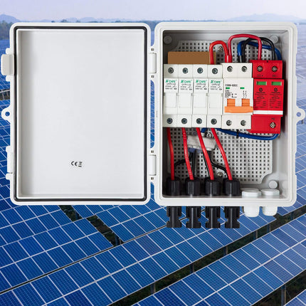 PV Combiner Box, 4-String, 15A Fuses, 63A Breaker