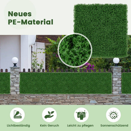 12er Pack Pflanzenwände 50,5 x 50,5 cm Kunstmooswand steckbar dunkelgrün