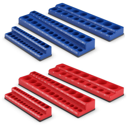 6er Pack Steckschlüsselhalter magnetisch 1/2 Zoll, 3/8 Zoll und 1/4 Zoll Befestigungsschiene für Stecknüsse