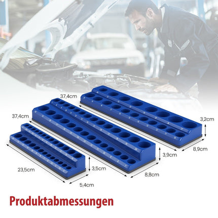 6er Pack Steckschlüsselhalter magnetisch 1/2 Zoll, 3/8 Zoll und 1/4 Zoll Befestigungsschiene für Stecknüsse