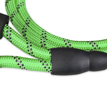 Padded dog leash green 150 cm