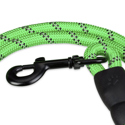 Padded dog leash green 150 cm