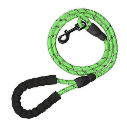 Padded dog leash green 150 cm
