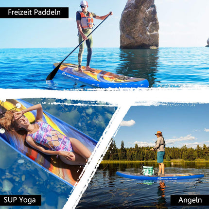 Paddle Board Stand-Up Aufblasbares Paddle Board 335 x 76 x 15 cm Sternenhimmel Muster Bunt