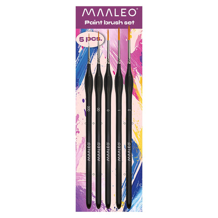 Paint Brushes Set with Stand – 5 Pieces