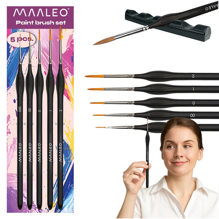 Paint Brushes Set with Stand – 5 Pieces
