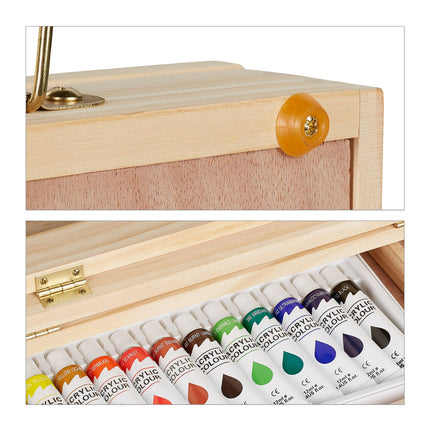 Paint box with easel
