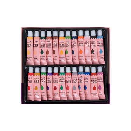 Malset mit Staffelei, 24 Acrylfarben, 3 Leinwänden