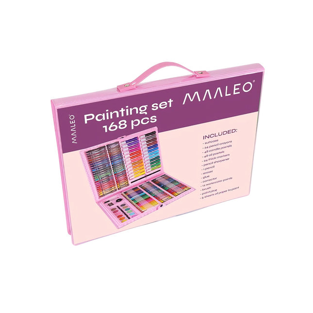 Malset im Koffer 168-teilig rosa 