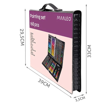 Painting set in a suitcase, 169 pcs, black