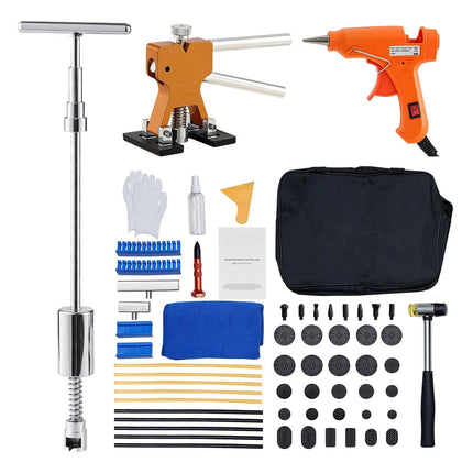 Paintless Dent Puller Kit, 61-Piece with Glue Gun
