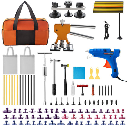 Paintless Dent Repair Kit, 89-Piece, LED Board, Glue Tabs