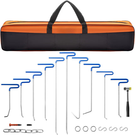 Paintless Dent Repair Rod Kit, 20-Piece Stainless Steel