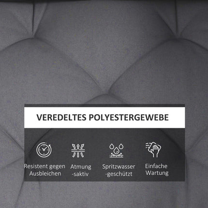 Outdoor Palettenkissen-Set, UV-geschützt, dunkelgrau