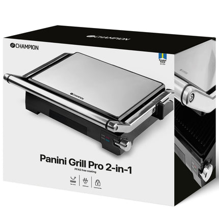 Panini-Grill 2-in-1, Edelstahl, 2000W, PFAS-frei