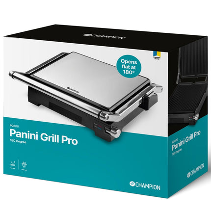 Paninigrill Pro 2in1 mit Tischgrill 2000W PG300 Edelstahl