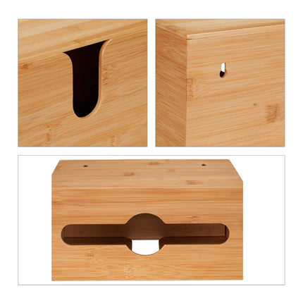 Papiertuchspender Bambus mit Deckel